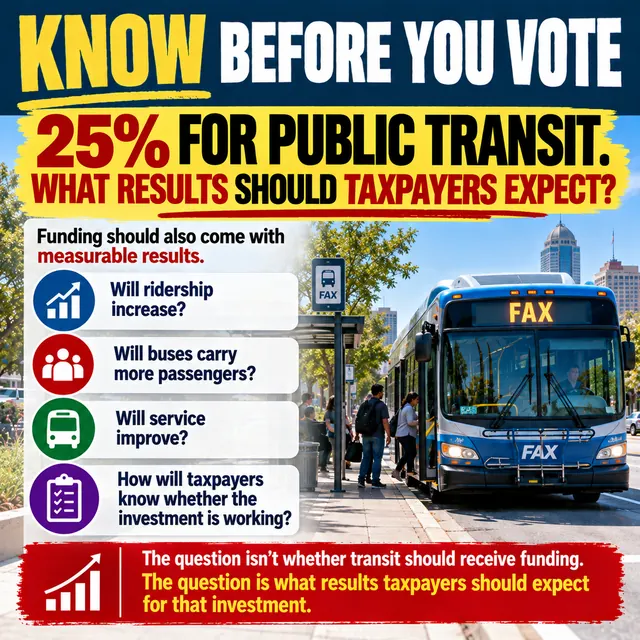 Know Before You Vote: 25% for public transit. What results should taxpayers expect? Will ridership increase and will service improve?